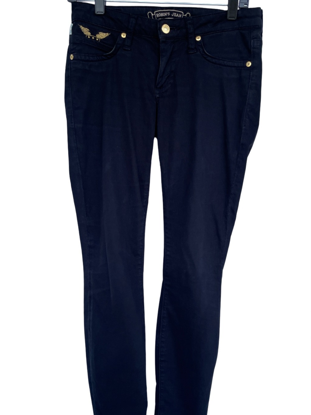 Robin's Jean Women's Black Skinny Jeans with Gold Hardware